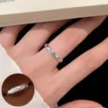 Chic silver cute dog and bone pattern open ring for women, stylish adjustable index ring. - Open Adjustable / Puppy Bone Style (JZ5449)