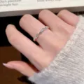 Silver multi-layer interwoven twisted ring minimalist open finger ring for women chic jewelry - Open Adjustable / Intertwined Line Silver (JZ6455)