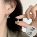 Zilveren oorbellen met ster en hart ontwerp, stijlvolle trendy sieraden voor dames. - Asymmetrische Hart En Ster Oorbel Stijl (ED2513 Paar)