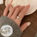 Silver whale open ring for women niche design geometric adjustable finger jewelry aesthetic - Whale Tail Head Shape Style (JZ6776)