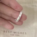 Silver star engraved ring minimalist vintage style fashion finger jewelry for daily wear - Brushed Star Engraved Style (JZ5242)