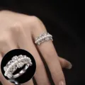 Süßer Perlen-Hohlring silberner offener Ring verstellbarer Fingerschmuck elegant chic - Pave Kleine Künstliche Perle Hohle Offene Ring Stil (JZ7745)
