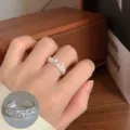 Süßer offener Hohlring für Damen, stilvoller minimalistischer Silberschmuck für Finger. - Maschen-Hohltextur-Stil (JZ5570)