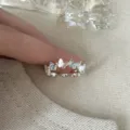 Exquisite silver butterfly ring for women, stackable design, stylish daily jewelry. - Open Adjustable / Brushed Butterfly