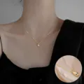 Minimalist gold teardrop pendant necklace for women, elegant fashion clavicle chain jewelry. - Gold Streamlined Waterdrop Bean Choker (XL0712-2)