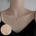 Minimalist silver teardrop pendant necklace for women elegant clavicle chain jewelry - Silver Waterdrop Geometric Choker (XL0712-1)