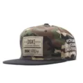 Camo snapback hat hip hop baseball cap stylish flat brim cap for men and women trendy streetwear - Camouflage White Stitching (3) / Adjustable