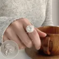 Vintage brushed silver open ring for women minimalist daily fashion jewelry chic accessory - Vintage Brushed Open Style (JZ7903) / Open Adjustable