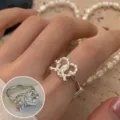 Sweet silver heart knot open ring for women, stylish stackable finger jewelry for daily wear. - Silver Twisted Heart Stacking Style (JZ6847)