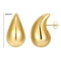 Elegantes pendientes de gota dorados para mujer, joyería moderna minimalista y chic. - 43mm / Estilo Gota de Agua Extragrande Dorado (ED2266-2)
