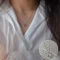 Minimalist double layer silver necklace for women, elegant geometric clavicle chain jewelry. - Silver Double Layer Ring Pendant Style (XL0830-1)