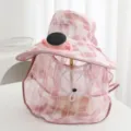 Cappello da sole a quadri rosa con ventola solare e visiera di protezione UV per estate. - Solo Cappello (Senza Ventilatore) / Rosa