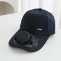 Solarpanel Ventilator Baseball Cap für Damen und Herren Outdoor Sonnenschutz Angeln Hut - Einzelner Hut / Marineblau