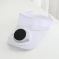 Sommer aufladbare Solar Ventilator Kappe für optimalen Outdoor Sonnenschutz und UV Abwehr. - Einzelner Hut (Ohne Elektrischen Ventilator) / Weiß