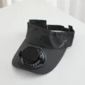 Detailaufnahme der Sonnenblende mit Solarventilator, atmungsaktives Design für Kühlung. - Dunkelgrau