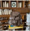 Vintage brown PU leather backpack for women, retro casual school bag, stylish daily commuter daily use. - Coffee (No Pendant)