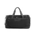 Black sports gym duffel bag for fitness travel and outdoor sport training activities. - Black No Tag