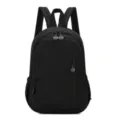 Waterproof casual black backpack for women, large capacity travel school computer bag. - Black