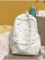 Zaino carino stile coreano con stampa stella e conchiglia borsa scuola casual donna - Modello Borsa Bianca