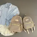 Ensemble sac à dos en résille décontracté avec veste et jupe, grande capacité étudiant. - Kaki