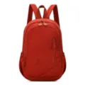 Stylish casual red backpack for women, lightweight travel daypack with zipper pockets. - Red