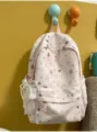 Zaino rosa in stile coreano con simpatici motivi di stelle e conchiglie per la scuola. - Rosa con Ciondolo