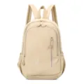 Casual beige backpack for daily commute, lightweight travel school bag with large capacity. - Khaki