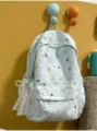 Zaino da campeggio azzurro chiaro con stampa di stelle marine e conchiglie stile coreano. - Blu (con Ciondolo)