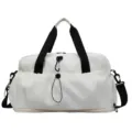 Large Capacity Travel Duffel Bag White Sport Gym Bag Crossbody Handbag Variant - Off White