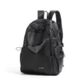 Sac à dos léger noir urbain décontracté en tissu résistant pour voyage quotidien - Noir Grand