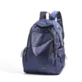 Lightweight blue grid travel backpack casual outdoor daypack for students and daily commuting. - Blue Large