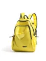 Vibrant bright yellow lightweight outdoor backpack for student couple travel and daily use. - Yellow Small