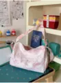 Rosa Stern bedruckte Segeltuch Umhängetasche, lässige ästhetische Freizeittasche neu. - Ohne Anhänger / Rosa