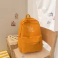 Warm plaid student backpack with bubble texture, lightweight and stylish for daily use and school. - L / Yellow