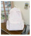 Pink Starry Aesthetic School Backpack for Students Daily Casual Travel Bookbag Campus Bag - Pink (No Pendant)