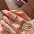 Minimalist silver open ring with shimmering cubic zirconia, elegant everyday finger jewelry. - Open Adjustable / JZ5184