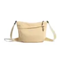 Casual nylon crossbody bag for men and women, lightweight crescent shoulder bag, minimalist daily purse. - Off White