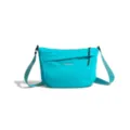 Turquoise nylon crossbody bag, stylish casual shoulder bag for daily use with adjustable strap. - Blue