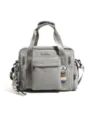 Borsa tote da viaggio grigia per campeggio, borsa a tracolla casual resistente con tasche e stile cool. - Nodo Puzzle / Grigio