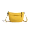 Stylish yellow nylon crossbody bag, casual sling bag for men and women daily use. - Dark Yellow