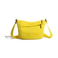 Bolso cruzado de nailon amarillo, bolso bandolera informal para hombres y mujeres, vibrante. - Amarillo claro