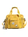 Borsa shopper da viaggio in tela gialla vivace, borsa tracolla casual da esterno per lavoro. - Nodo Puzzle / Giallo