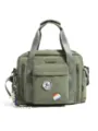 Borsa tote da campeggio verde oliva, elegante borsa a tracolla casual da viaggio all'aperto. - Nodo Puzzle / Verde