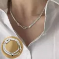 Stylish silver snake bone chain necklace with unique hook clasp for women daily wear. - Hook Buckle Design Snake Choker Style (XL2142)