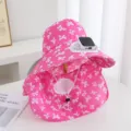 Été solaire alimenté ventilateur chapeau de soleil femmes protection UV large bord chapeau rose - Solaire + Rechargeable 600MA / Rose rouge
