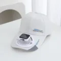 Détail du ventilateur USB portable intégré sur la visière de la casquette de protection solaire. - Solaire + Rechargeable 600MA / Beige
