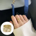 Gold multi-layer crossover open ring for women, stylish stackable fashion statement ring. - Adjustable Open Size / Gold Multilayer Line Intertwined Style (JZ8356-2) / Gold
