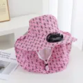 Nouvelle casquette de soleil solaire d'été avec ventilateur, protection UV pour femmes. - Rose