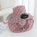 Chapeau de protection solaire d'été avec ventilateur solaire imprimé floral large bord - Solaire + Rechargeable 600MA / Kaki