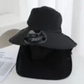 Chapeau de soleil avec ventilateur intégré recharge solaire été plage protection solaire - Solaire + Rechargeable 600MA / Noir
